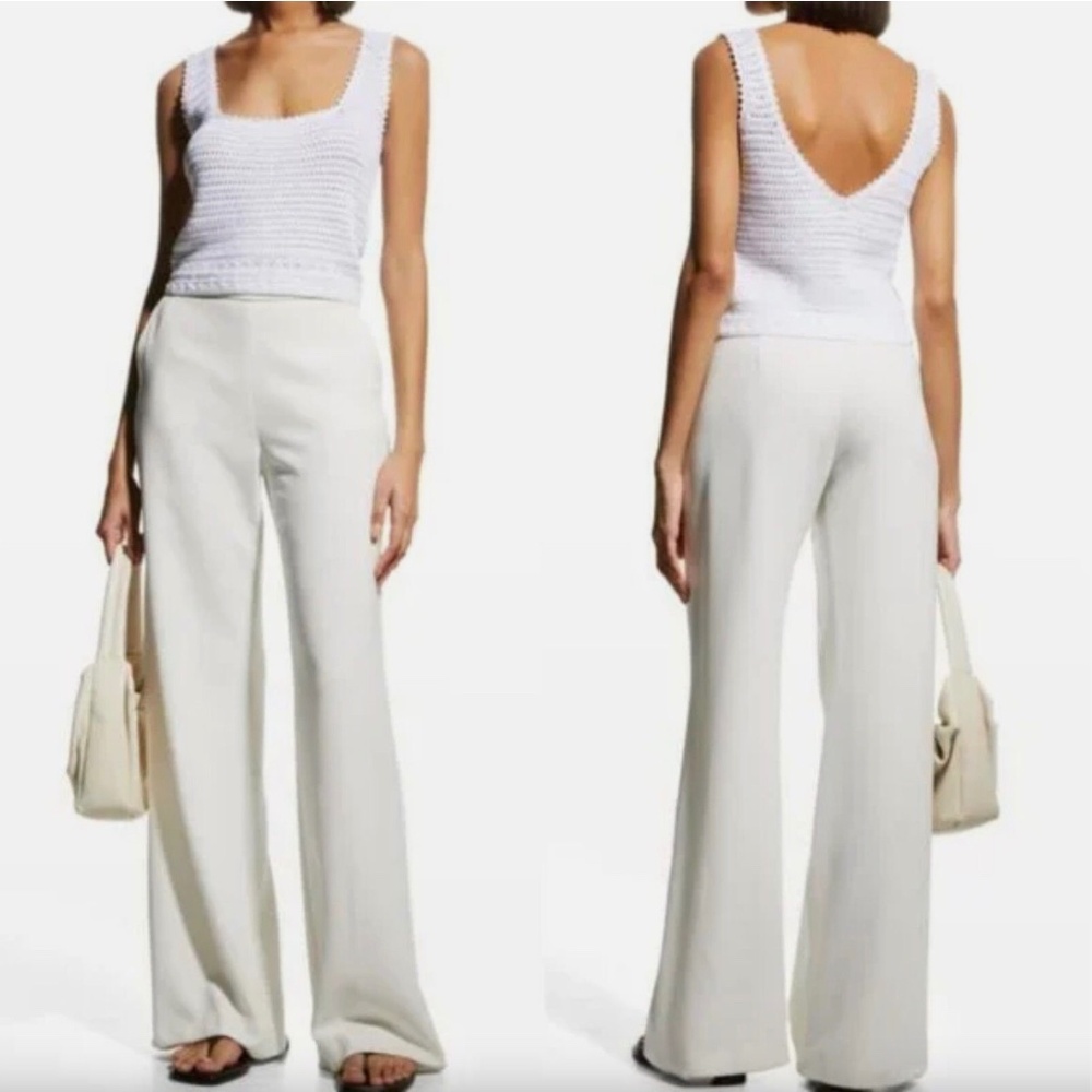 Vince Crochet Knit Tank Camisole Top White size XS organic cotton